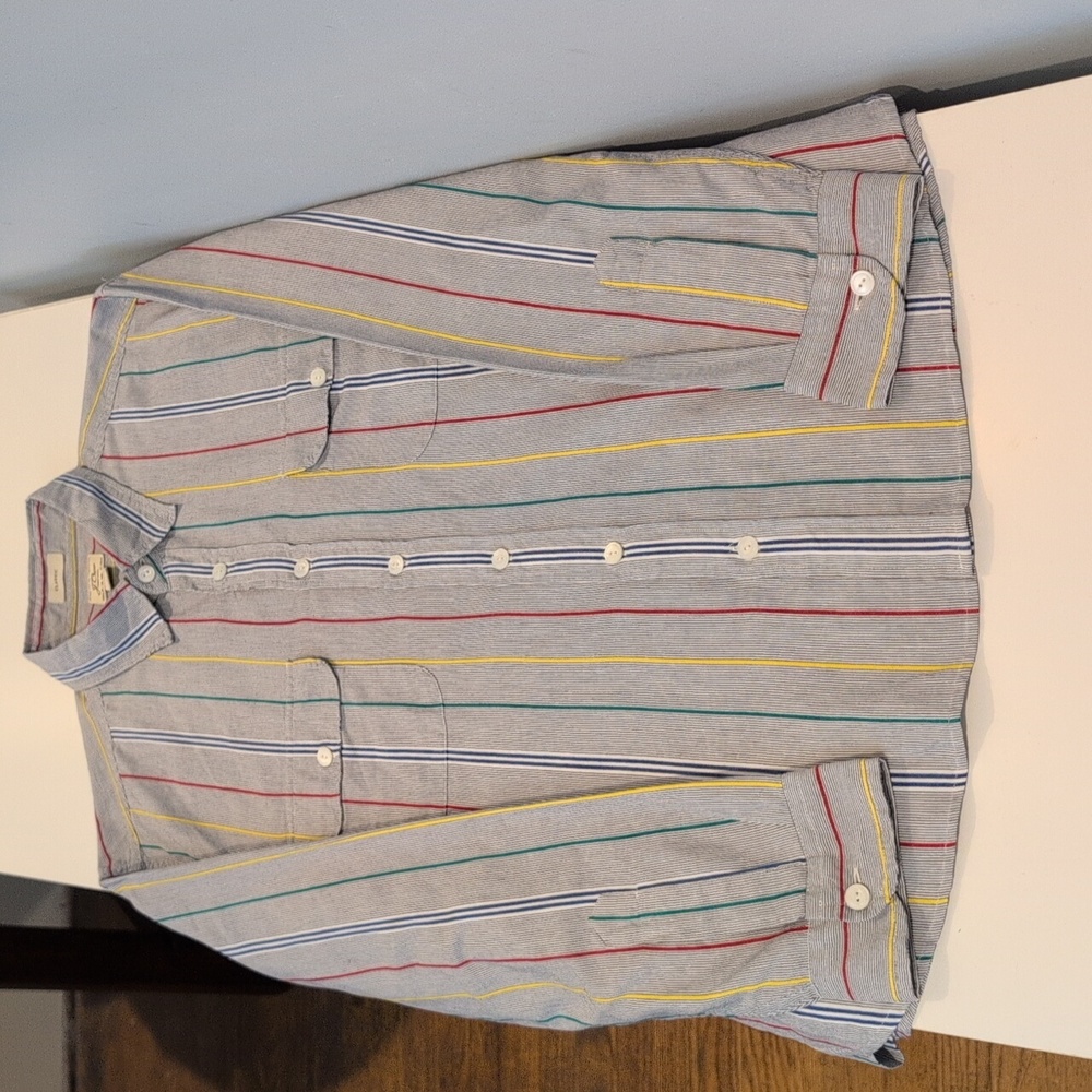 J. Crew Men's Large Classic Fit Long Sleeve Button Down Shirt Style #BQ443
